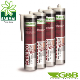 G&B SILICONE ACRILICO GRIGIO VERNICIABILE 310ml LEGNO CARTONGESSO CALCESTRUZZO