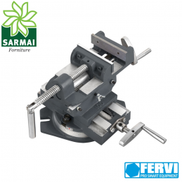 FERVI 0188/100G Morsa a croce per trapano a colonna con base girevole max 90 mm