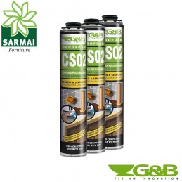 SCHIUMA POLIURETANICA GEBOFOAM PER PISTOLA COLORE GIALLO PRONTA ALL' USO G&B