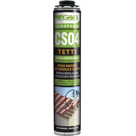 SCHIUMA POLIURETANICA GEBOFOAM B3 GRIGIO TETTI ESPANSIONE RIDOTTA CONTENUTA G&B