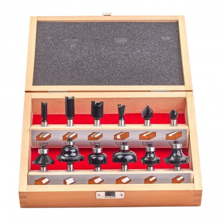 Milwaukee Serie set frese 12 pz smussare scanalatura legno plastica fresatrici