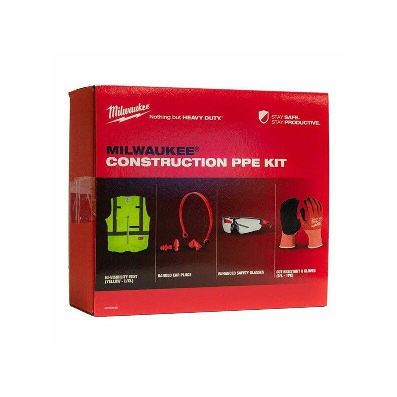 MILWAUKEE Kit sicurezza 2.0 con gilet occhiali guanti e archetto auricolare