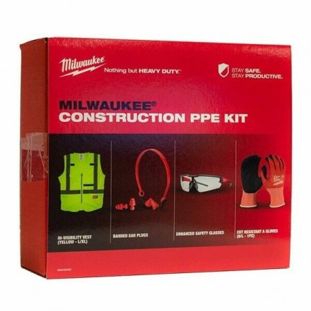 MILWAUKEE Kit sicurezza 2.0 con gilet occhiali guanti e archetto auricolare