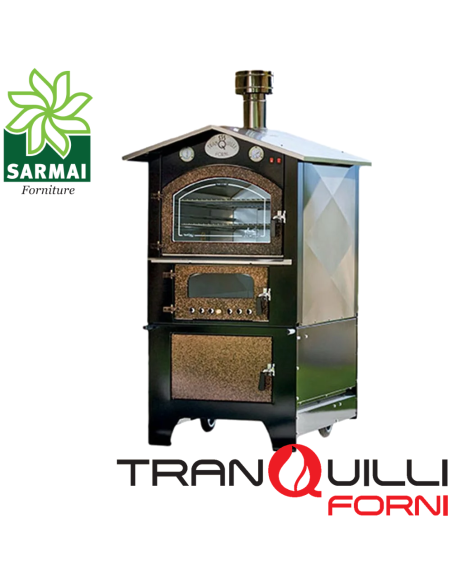 TRANQUILLI FORNI mod. GIOVE Forno a legna da esterno a fuoco indiretto top gamma