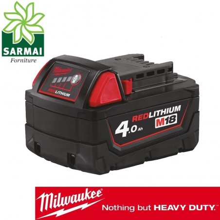 MILWAUKEE M18 B4 batteria 18V 4.0 Ah Li-Ion a ioni di litio 20% energia in più