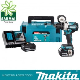 MAKITA KIT TRAPANO AVVITATORE CON PERCUSSIONE IMPULSI 18V 5,0 Ah DHP486RTJ