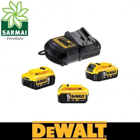 DEWALT DCB115P3-QW starter kit set 18v caricabatteria e 3 batterie 5 ah