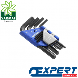 EXPERT FACOM E113929 Set da 9 pz brugole chiavi maschio corte esagonale metriche