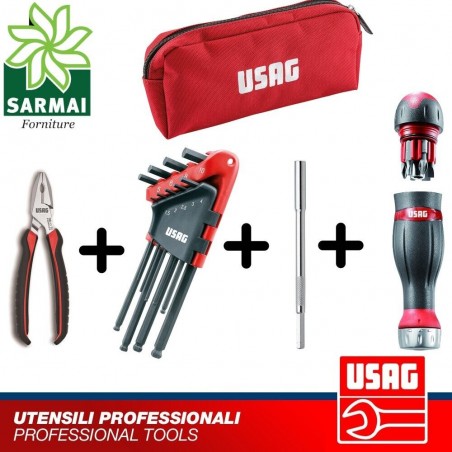 Kit Usag 496 tronchese chiavi esagonali impugnatura con porta inserti astuccio