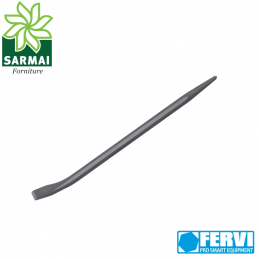 FERVI 0198 Leva a punta e piatta curvata in acciaio da 40 cm per lavori pesanti