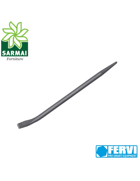 FERVI 0198 Leva a punta e piatta curvata in acciaio da 40 cm per lavori pesanti