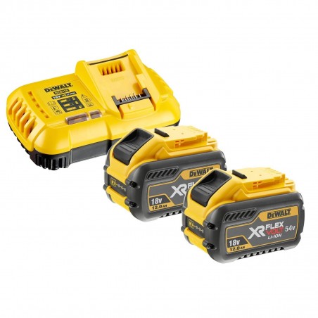 DeWALT DCB118Y2 carica batterie batteria originali da 12 Ah 54V 18V XR FLEX-VOLT
