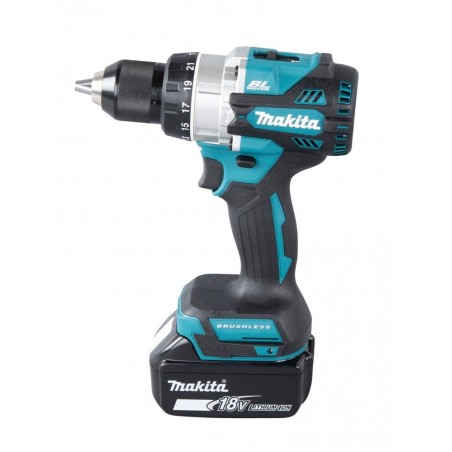MAKITA KIT TRAPANO AVVITATORE CON PERCUSSIONE IMPULSI 18V 5,0 Ah DHP486RTJ