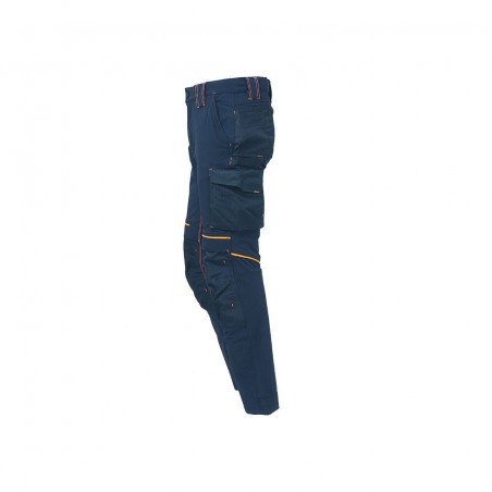 UPower ATOM Deep Blue pantalone da lavoro multi tasca idrorepellente invernale