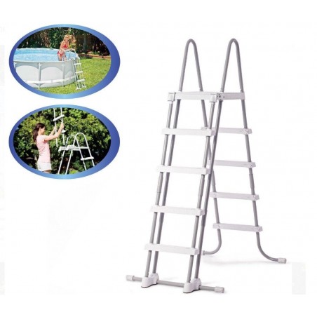 INTEX SCALETTA PISCINA FUORITERRA SCALA DI SICUREZZA 4+4 GRADINI 132 cm 28077