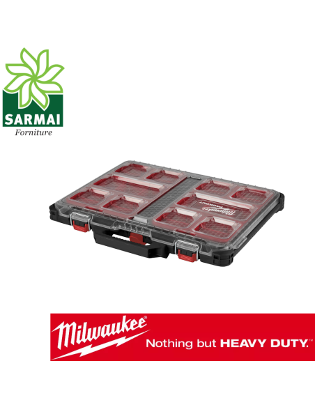 Milwaukee 4932471064 packout valigetta Organiser slim con contenitori rimovibili