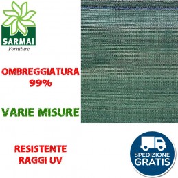 Rete telo Ombreggiante Frangivista Frangisole verde Schermatura 99% al metro BUD