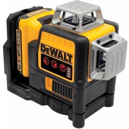 DEWALT DCE089D1R-QW Livella laser 3 linee 360° raggio rosso 10,8v 2ah 50mt
