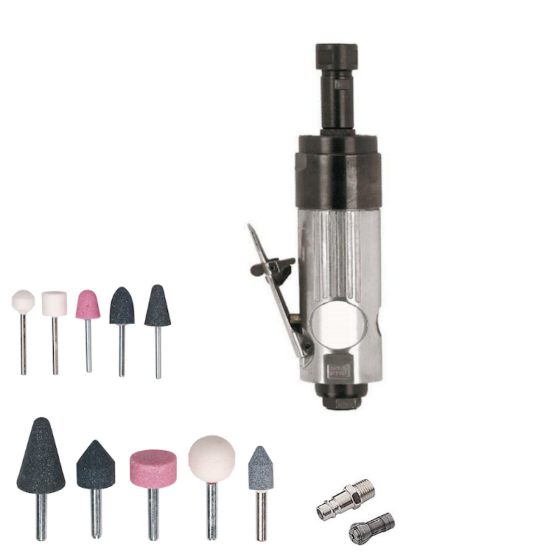 VEPA P125/1 Smeriglio semiprofessionale aria compressa 1/4 con assortimento mole