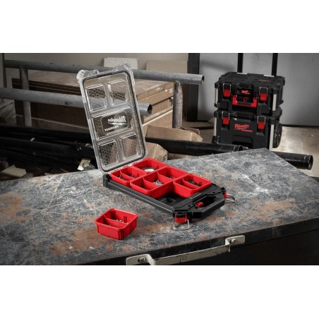 Milwaukee 4932471065 packout valigetta Organiser slim compatto con contenitori