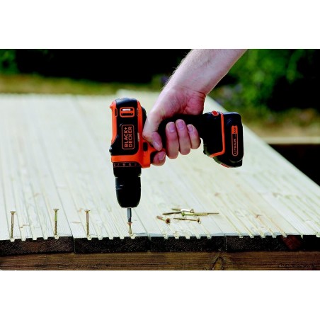 Trapano Avvitatore 11 posizione frizione 10.8 V BLACK & DECKER BDCDD12B-QW