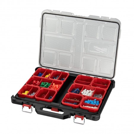 Milwaukee 4932471064 packout valigetta Organiser slim con contenitori rimovibili