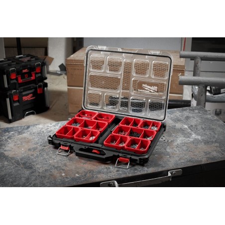 Milwaukee 4932471064 packout valigetta Organiser slim con contenitori rimovibili