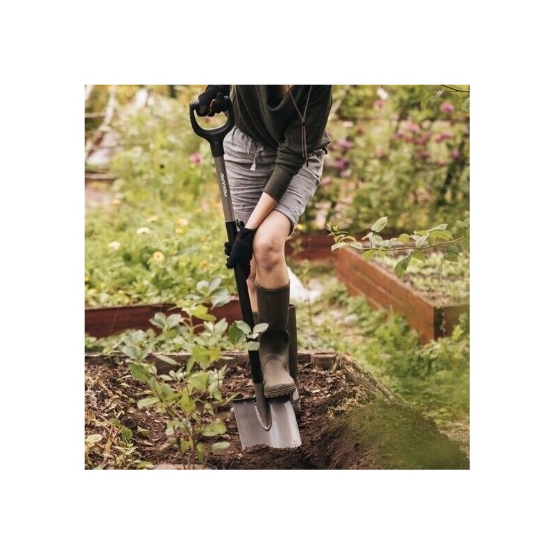 Fiskars 1066708 Vanga a punta Ergonomic badile multiuso ultra leggero in acciaio