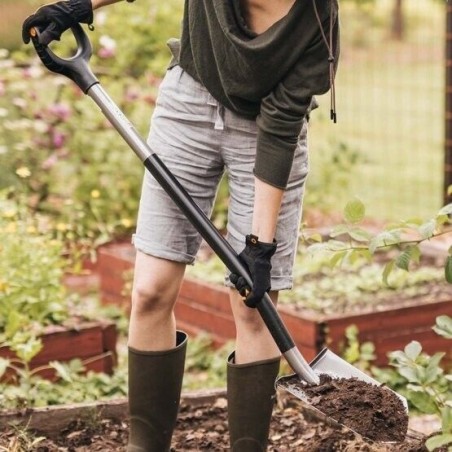 Fiskars 1066708 Vanga a punta Ergonomic badile multiuso ultra leggero in acciaio