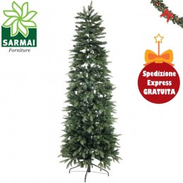 BUD Albero Di Natale ROOSEVELT Slim da 150 180 210 240 cm albero artificiale
