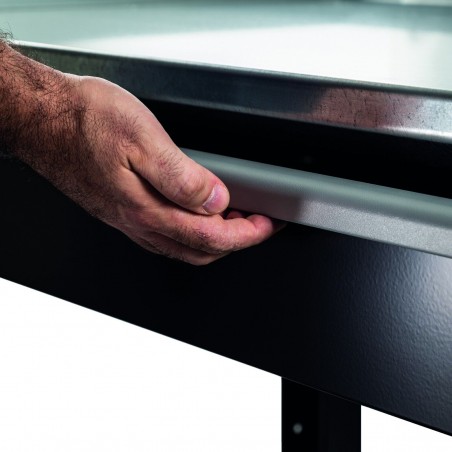 USAG 506 TAC 2000 BANCO BANCONE TAVOLO DA LAVORO PIANO IN ACCIAIO 200X70XH 86 CM
