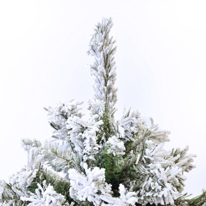 Albero di Natale REALISTICO DENZEL INNEVATO SUPER FOLTO PVC 180 210 240 270 BUD