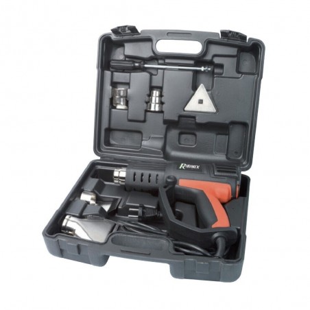 PISTOLA TERMICA KIT 2000W 230V 600° RIBITECH CON ACCESSORI BECCHI E VALIGETTA
