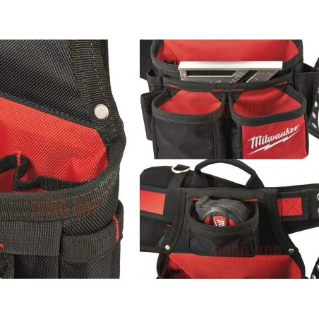 MILWAUKEE CINTURA DA LAVORO CON IMBRACATURA PORTA UTENSILI ELETTRICISTA EDILIZIA