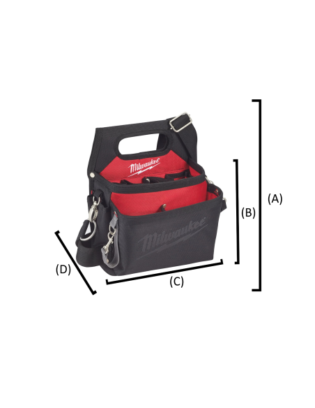 BORSA PORTAUTENSILI APERTA PORTA ATTREZZI TRACOLLA ELETTRICISTA MILWAUKEE