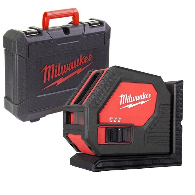 Milwaukee CLL-C Livella Laser verde 2 linee a batteria con valigetta e clip aggancio