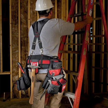 MILWAUKEE CINTURA DA LAVORO CON IMBRACATURA PORTA UTENSILI ELETTRICISTA EDILIZIA