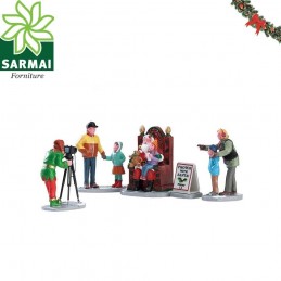 LEMAX FOTO CON BABBO NATALE PHOTOS WITH SANTA SET DA 5 PZ MINIATURA 22032