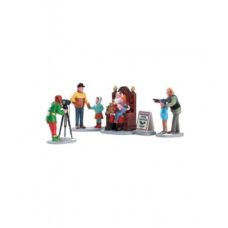 LEMAX FOTO CON BABBO NATALE PHOTOS WITH SANTA SET DA 5 PZ MINIATURA 22032