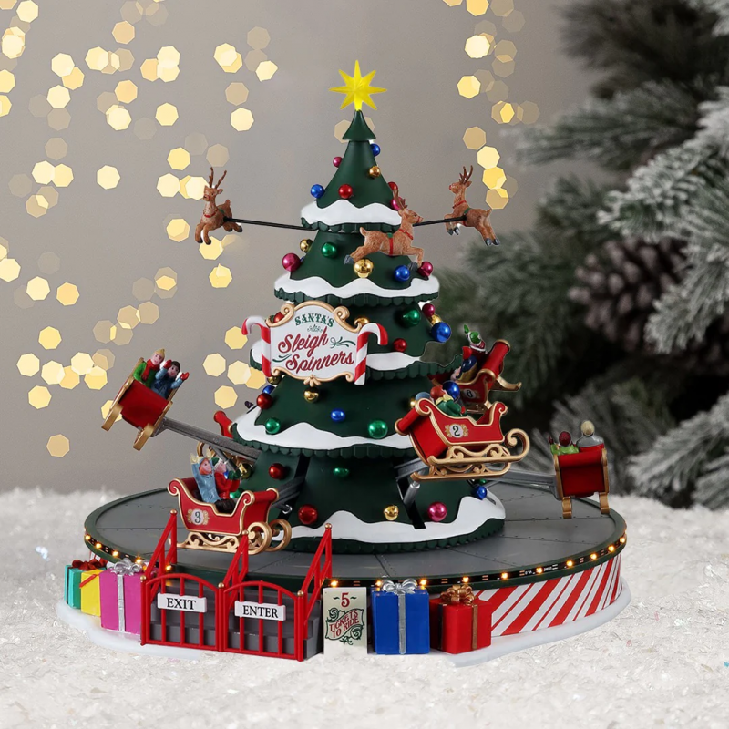 SANTA'S SLEIGH SPINNERS Attrazione Lemax CARNIVAL Cod 14833