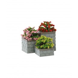 FLOWER BED BOXES SET OF 3 Set fioriere allestimento villaggio Lemax 84380