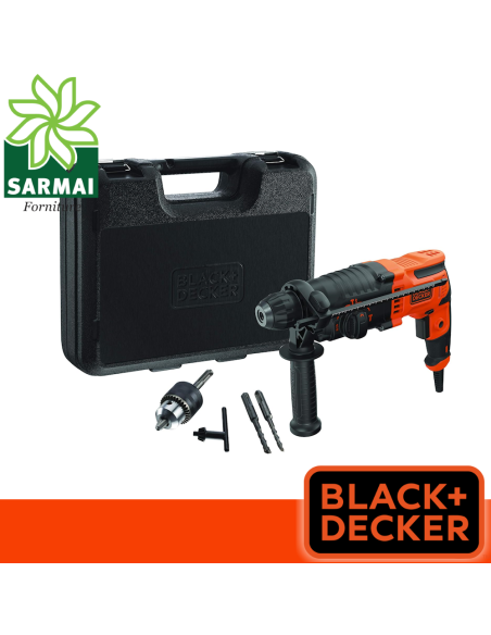 BLACK+DECKER BEHS01K-QS Martello tassellatore scalpellatore SDS-PLUS 650W 1,4J 230V