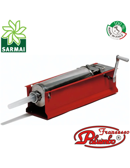 PALUMBO PAVI Insaccatrice manuale da 5 kg a 2 velocità con recipiente in acciaio Inox