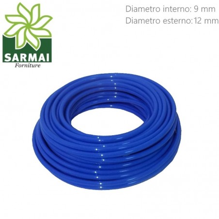 Tubo Aria Compressa 9x12 mm in Poliuretano lineare flessibile 50 metri 10 Bar