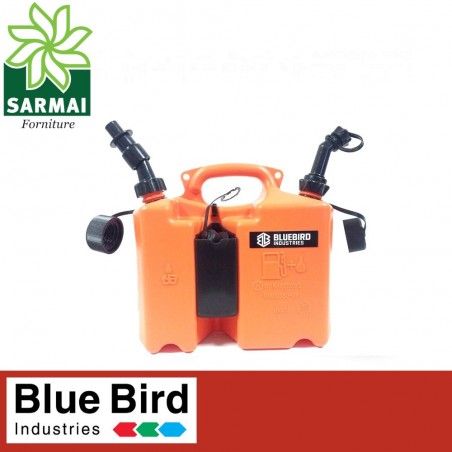 BLUE BIRD TANICA COMPLETA COMBINATA 5 LT + 3 LT PER MISCELA E OLIO CATENA