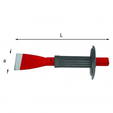 Usag 353 A Scalpello a tagliente extralargo con paramano lama riaffilabile