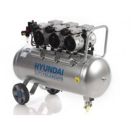 HYUNDAI  65704P COMPRESSORE ARIA ELETTRICO PORTATILE SILENZIATO 8 BAR 100 LT