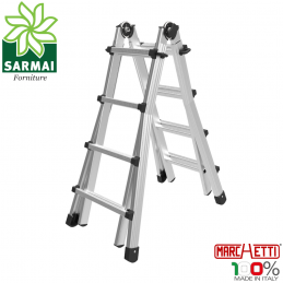 Marchetti BLACK 45 scala telescopica in alluminio allungabile fino a 4,6 mt
