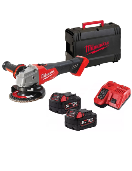 MILWAUKEE M18 FSAG125XB-502X Smerigliatrice angolare 18V 125 mm set completo