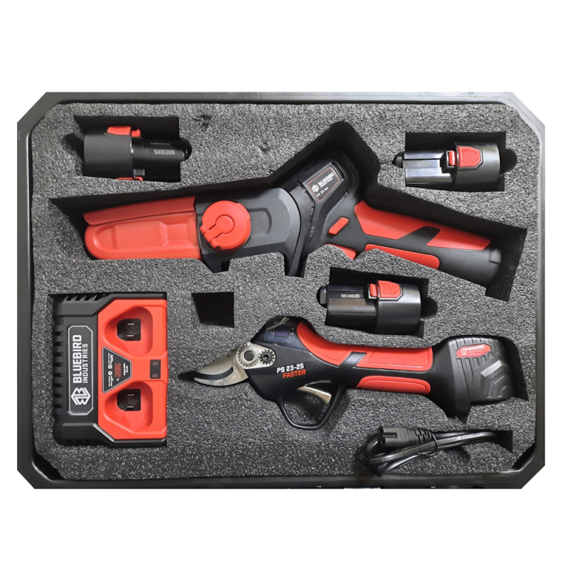 KIT POTATURA BLUE BIRD FORBICE PS 23-25 FASTER + POTATORE CS 22-04 + 3 BATTERIE